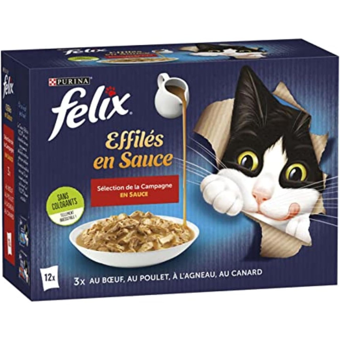 253760 - FELIX Copa të Buta në Salcë, Mace e Rritur, 12 x 85g, Qese Freskie