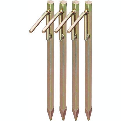 288960 - Relaxdays Set me 4 pjesë Bodeker, spiranca toke 30.5 cm, aksesorë tendash, çelik i galvanizuar, për ngulje me çekiç