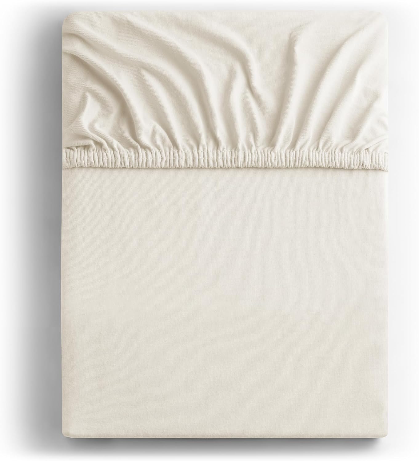 98605 - DECO KING - Çarçaf me Dy Shtresë, 100% Pambuk Xhersi, i Butë i Krehur, 200x220cm - 220x240cm, Ngjyrë Ekru Amber