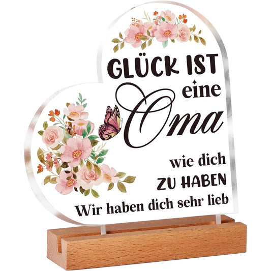 210770 - DHURATA PËR DITËLINDJEN E GJYSHES, Ornamente Dekorative Akrilike për Krishtlindje dhe Ditëlindje