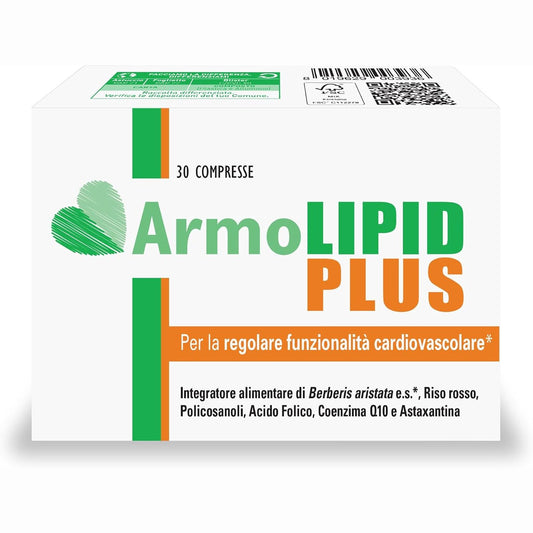 271710 - ARMOLIPID PLUS 30 tableta, shtesë ushqimore me Berberis Aristata, oriz të kuq të fermentuar, acid folik, polikozanole, koenzimë Q10 dhe astaksantinë