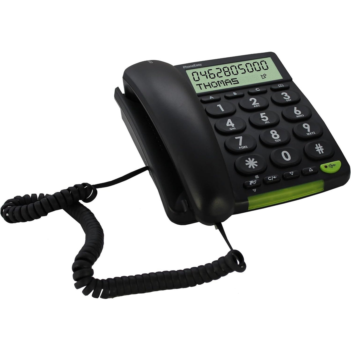 295812 - DORO - Doro PhoneEasy 312cs - Telefon fiks me kabllo - Ekran i madh - Butona të mëdhenj - Funksion pa duar - Kontroll i volumit - Tregues thirrjesh - Ngjyra: I zi