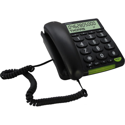 295812 - DORO - Doro PhoneEasy 312cs - Telefon fiks me kabllo - Ekran i madh - Butona të mëdhenj - Funksion pa duar - Kontroll i volumit - Tregues thirrjesh - Ngjyra: I zi