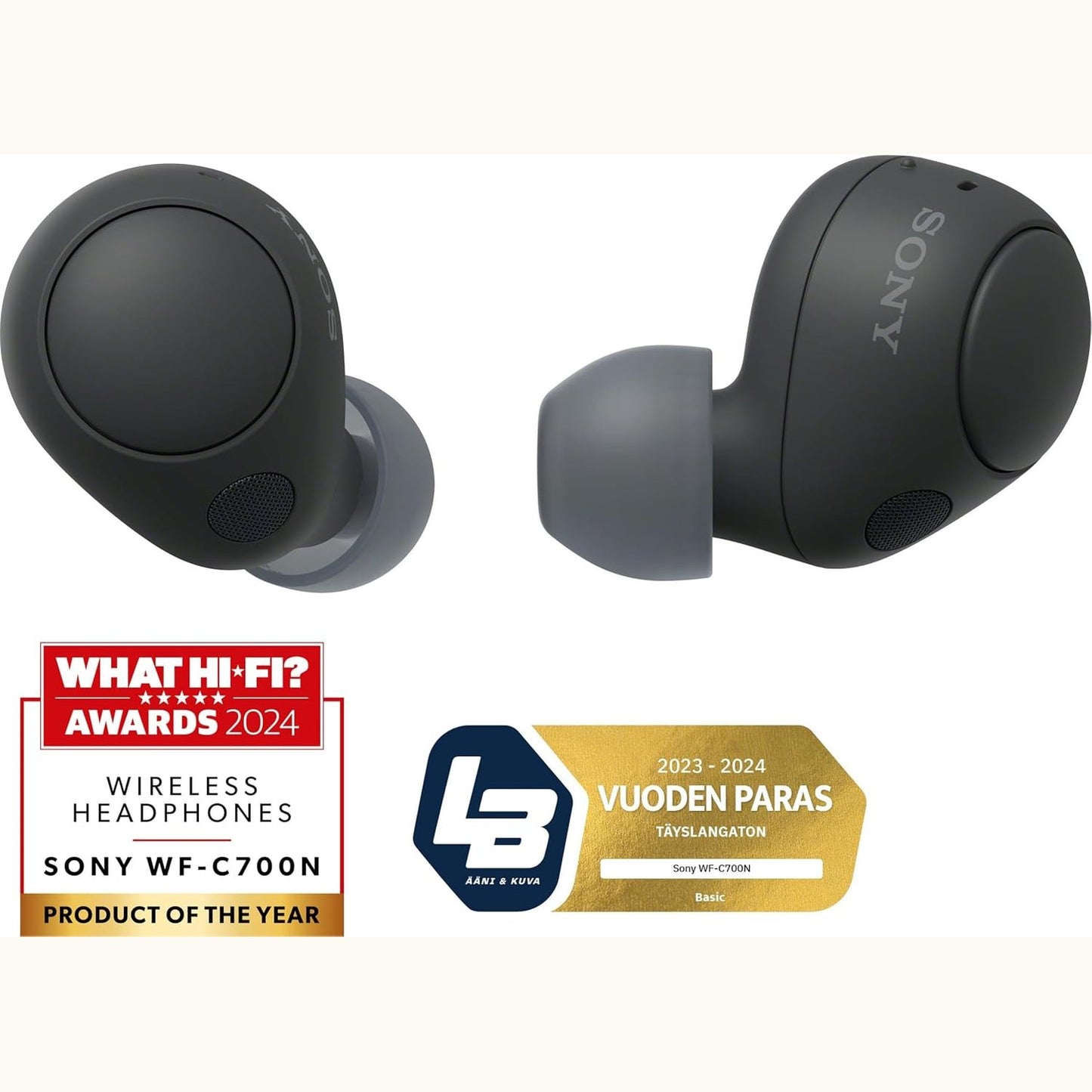 272798 - SONY WF-C700N – Kufje pa tel Bluetooth me anulim zhurme, IPX4, deri në 20 orë jetëgjatësi baterie, karikim i shpejtë, iOS dhe Android, të zeza