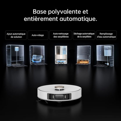 83006 - DREAME Fshesë Robotike L20 Ultra, MopExtend, Heqje Mop, Mopa Ngritëse, Veprimi AI, Fuqia e Thithjes 7000Pa, Stacion Bazë Vetëpastrues, Përshtatshëm për Qilima dhe Dysheme të Forta