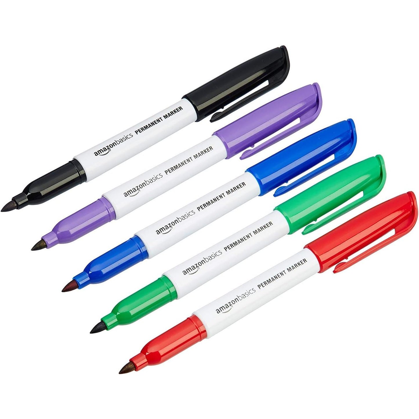 269668 - AMAZON BASICS Markera të përhershëm, ngjyra të ndryshme, pako me 12 copë