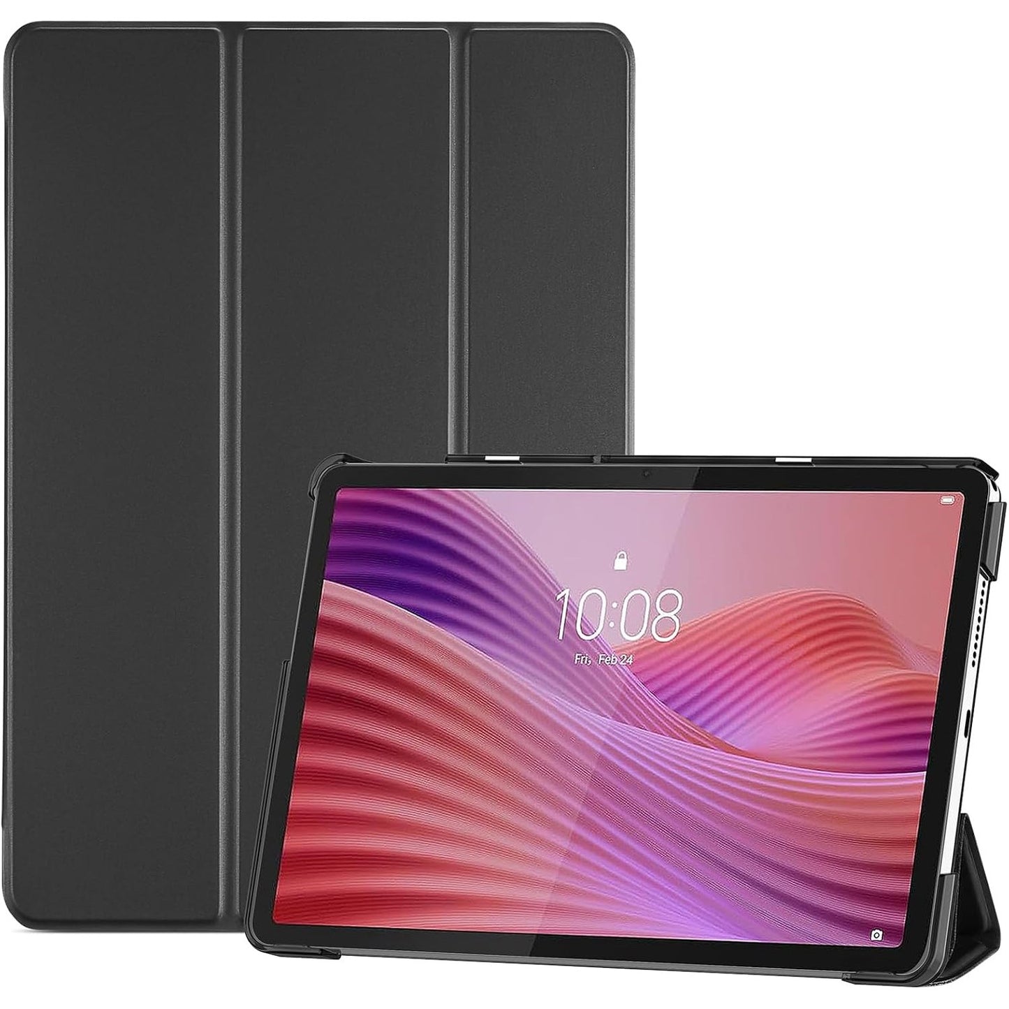 274604 - PROCASE - Mbulesë mbrojtëse inteligjente për Lenovo Tab 2025, 10.1 inç, e zezë