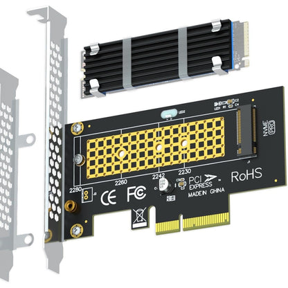 273661 - GLOTRENDS PA09-HS Përshtatës NVMe në PCIe 4.0 x4 me Radiator për SSD 2280/2260/2242/2230 M.2 NVMe