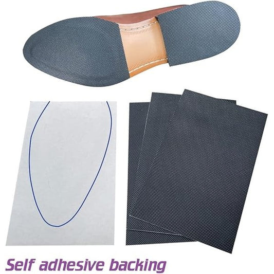 14140 - Unikstep Mbrojtës për Thembrat e Këpucëve, 4 Copë, Mbulesa Anti-Shkëputje për Fundin dhe Thembrën e Këpucëve, Ngjitëse Vetë-ngjitëse, që Zvogëlon Zhurmën (E Zezë)