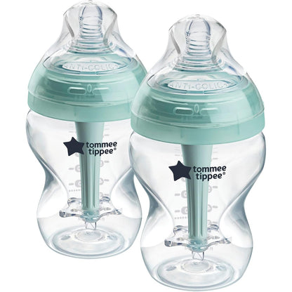 298560 - TOMMEE TIPPEE Shishe për foshnje, 260 ml, Pako me 2, Anti-Kolikë, Thithë në Formë Gjiri