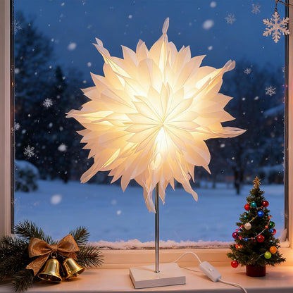 246270 - YLL KRISHTLINDJESH I NDRICUAR NË KËMBË, LLAMBË LETRE 3D, 50 CM, 25W LED E14, E BARDHË, PËR DEKORIM KRISHTLINDJESH