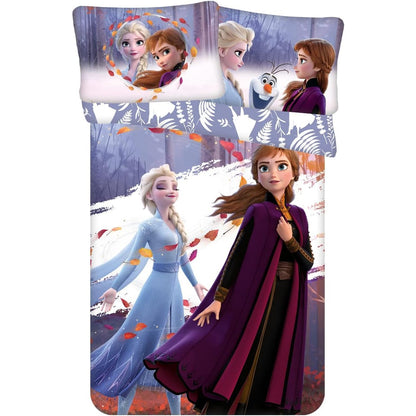 241194 - CR-LIGHTS - Set çarçafësh për foshnje Disney Frozen Anne Elsa me mbulesë jastëku 100 x 135 cm