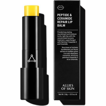 271547 - ALLIES OF SKIN Balsam për buzët Peptide & Ceramide Repair - me Palmitoyl Tripeptide-5, Ceramide NP, vaj të bukës së detit, vaj avokadoje, farash luledielli, gjalpë shea, vitaminë C