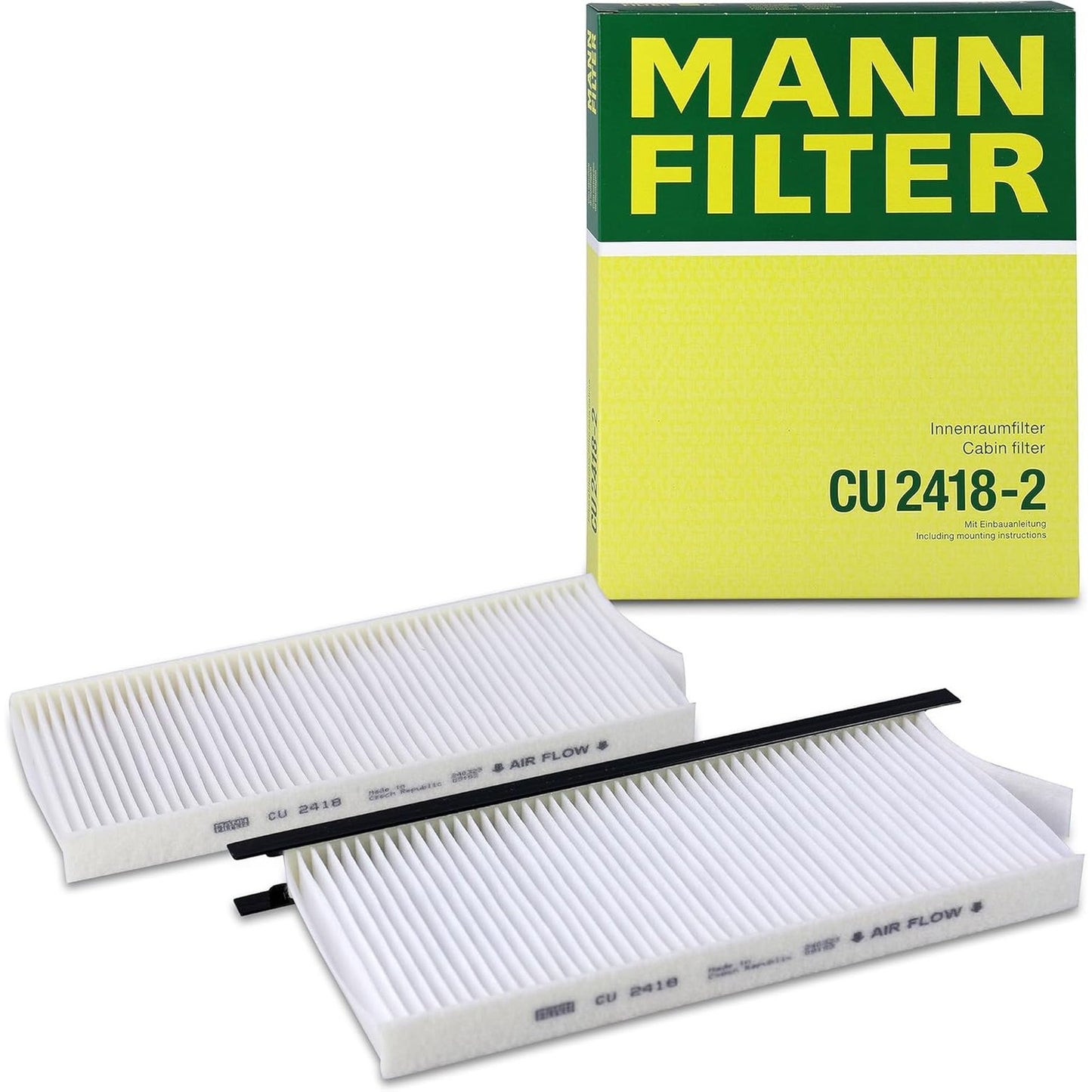 163819 - MANN-FILTER - Set prej 2 copësh të Filtreve të Ajrit për Kabinë, Modeli CU 2418-2, për Makina dhe Automjete Komerciale