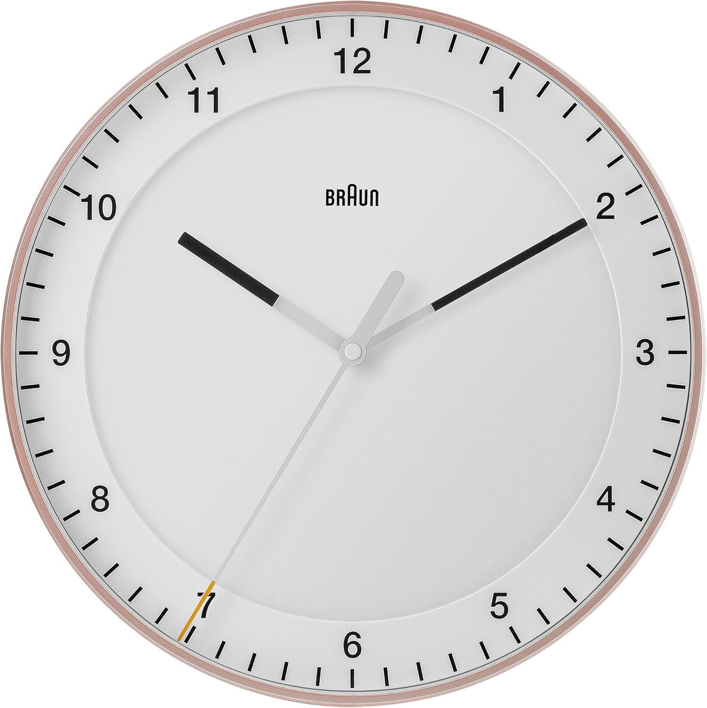 208274 - BRAUN Classic, Orë Muri Analogë 30cm me Radio dhe Kontroll, Modeli BC17PW-DCF, Zonë Orare e Evropës Qendrore (DCF/GMT+1), Lëvizje e Heshtur, Në Ngjyrë Rozë dhe të Bardhë