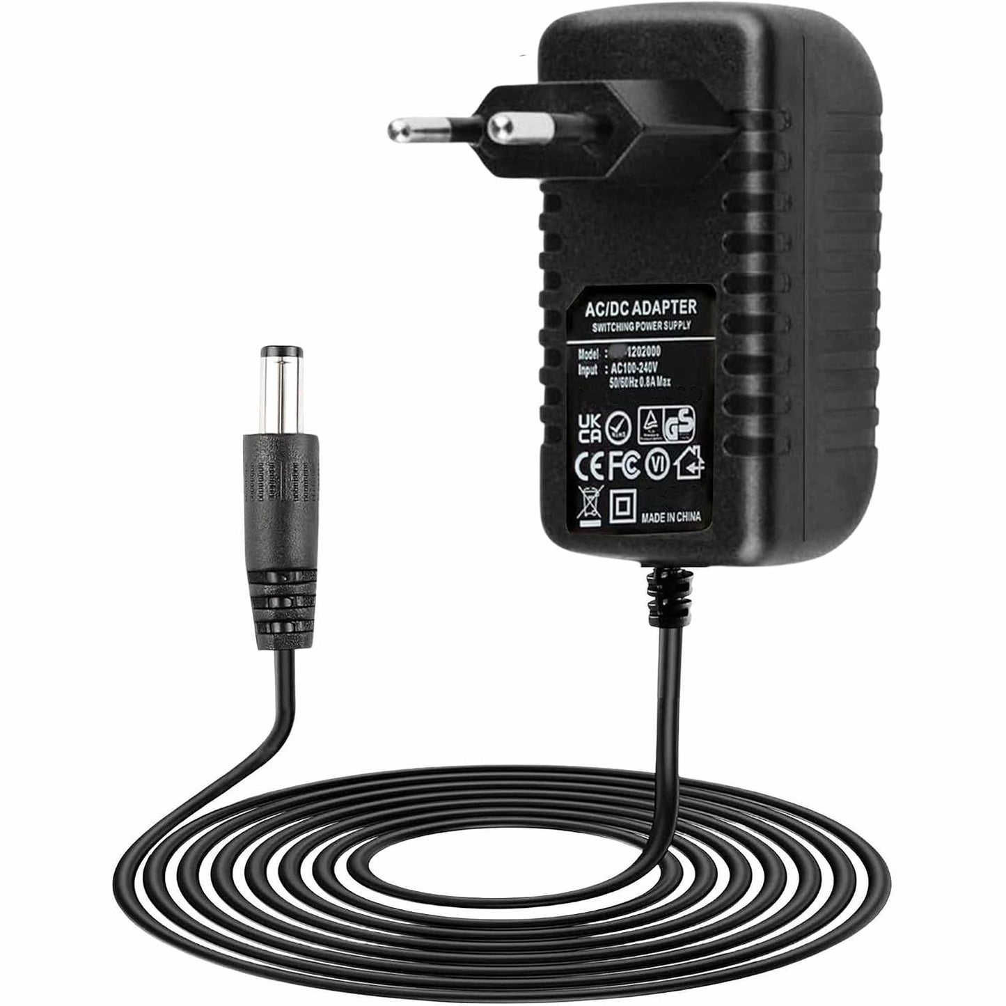 274126 - TECHZOCO Furnizim me energji 20 V, Adaptor energjie, Karikues muri 20 V, Lidhës DC 5.5 x 2.1 mm, 1 Amp, i zi