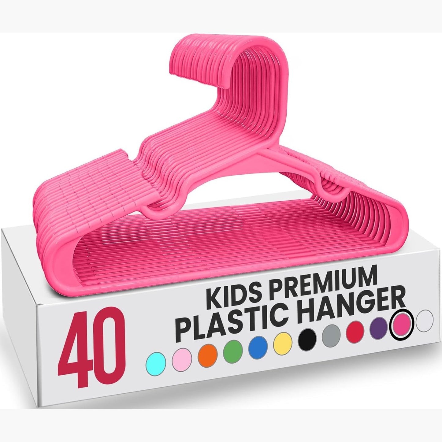 216028 - UTOPIA HOME Pako me 40 Varëse Rrobash për Fëmijë - Varëse Rrobash Plastike 11.5" për Foshnje dhe Fëmijë