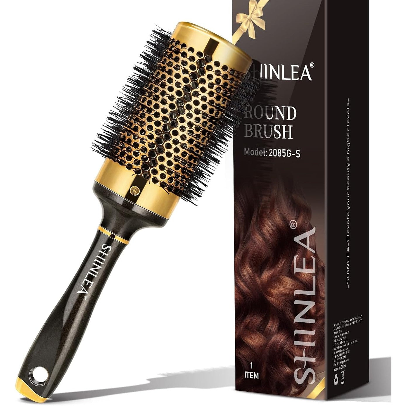 317583 - SHINLEA - Furçë e rrumbullakët për flokë kaçurrela, 53 mm për stilim dhe shkëlqim