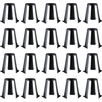 183689 - PAULMANN 92402 Set prej 20 copësh të distancuesve të llambave të futura, plastikë e zezë, 62-90mm