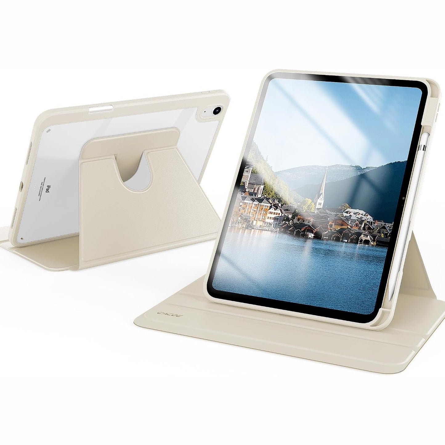 274003 - CACOE Mbështjellëse për iPad (A16) Gjenerata e 11-të 2025 11 inç / Gjenerata e 10-të 10.9 inç 2022 me Mbajtëse Stilolapsi, Mbështjellëse Mbrojtëse Rrotulluese 360 Gradë me Mbrojtëse dhe Skaje Rezistent ndaj Goditjeve, Dritë Ylli