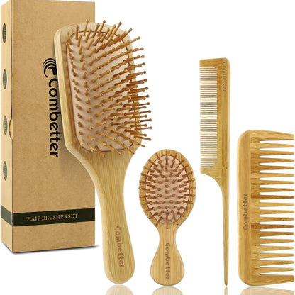 317887 - COMBETTER Set furçash flokësh, krehër flokësh për gra dhe furçë për zbërthimin e flokëve, ideale për flokë të lagur ose të thatë, të përshtatshme për gra, burra dhe fëmijë