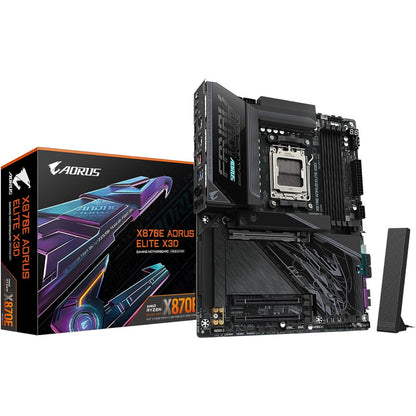 267526 - GIGABYTE Pllakë amë X870E AORUS Elite X3D, AMD AM5 LGA 1718 ATX, Mbështet procesorët AMD Ryzen 9000/8000/7000, DDR5, 4x M.2, PCIe 5.0, WiFi 7, 5GbE