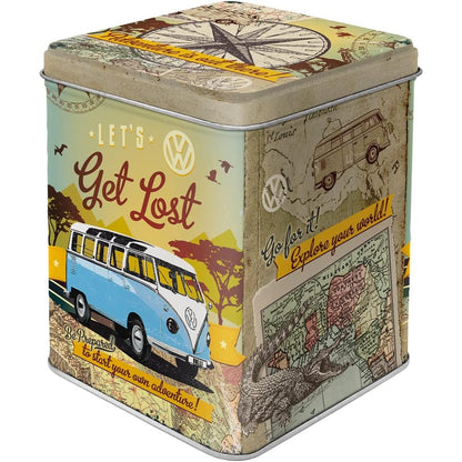 258204 - Kuti çaji retro Bulli T1, dizajn nostalgjik, për gjethe të lira dhe qese çaji, kapacitet: 100g