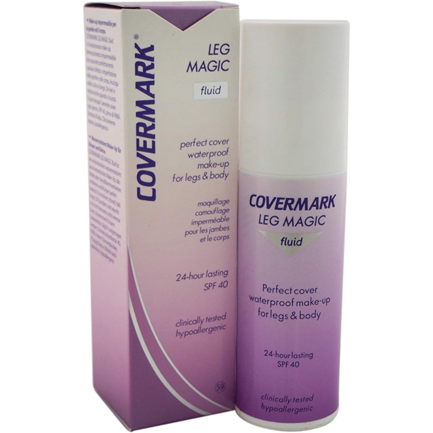 316234 - COVERMARK Korrektor për trupin Leg Magic Fluid, 75 ml, Grim korrigjues hipoalergjik, SPF 40, për të gjitha llojet e lëkurës, formulë e papërshkueshme nga uji dhe hidratuese, Ngjyrë 59
