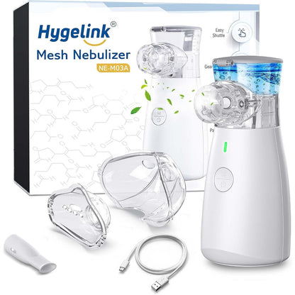 275428 - PAJISJE INHALIMI HYGELINK ULTRA I QETË, Inhalator USB-C për Foshnje me Gojëzore dhe 2 Maska, portativ