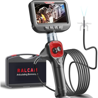 272606 - Ralcam Kamera Endoskopi me Dritë, Endoskop Rrotullues 360°, 4.3" HD 720P, Kamera Inspektimi me Dritë, Kamera Tubi me 6 LED, IP67, Sondë 6.2 mm, 2M