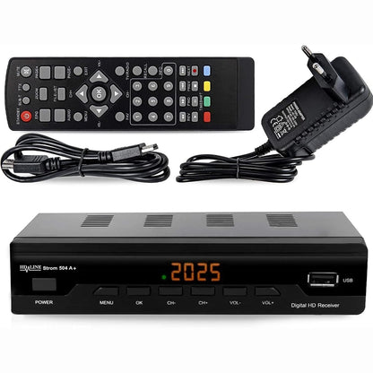 293414 - STROM 504 A+ - Marrës Dixhital Tokësor Full HD DVB-T2, i pajtueshëm me HEVC264, HDMI, SCART, USB, Digital Plus, i Zi