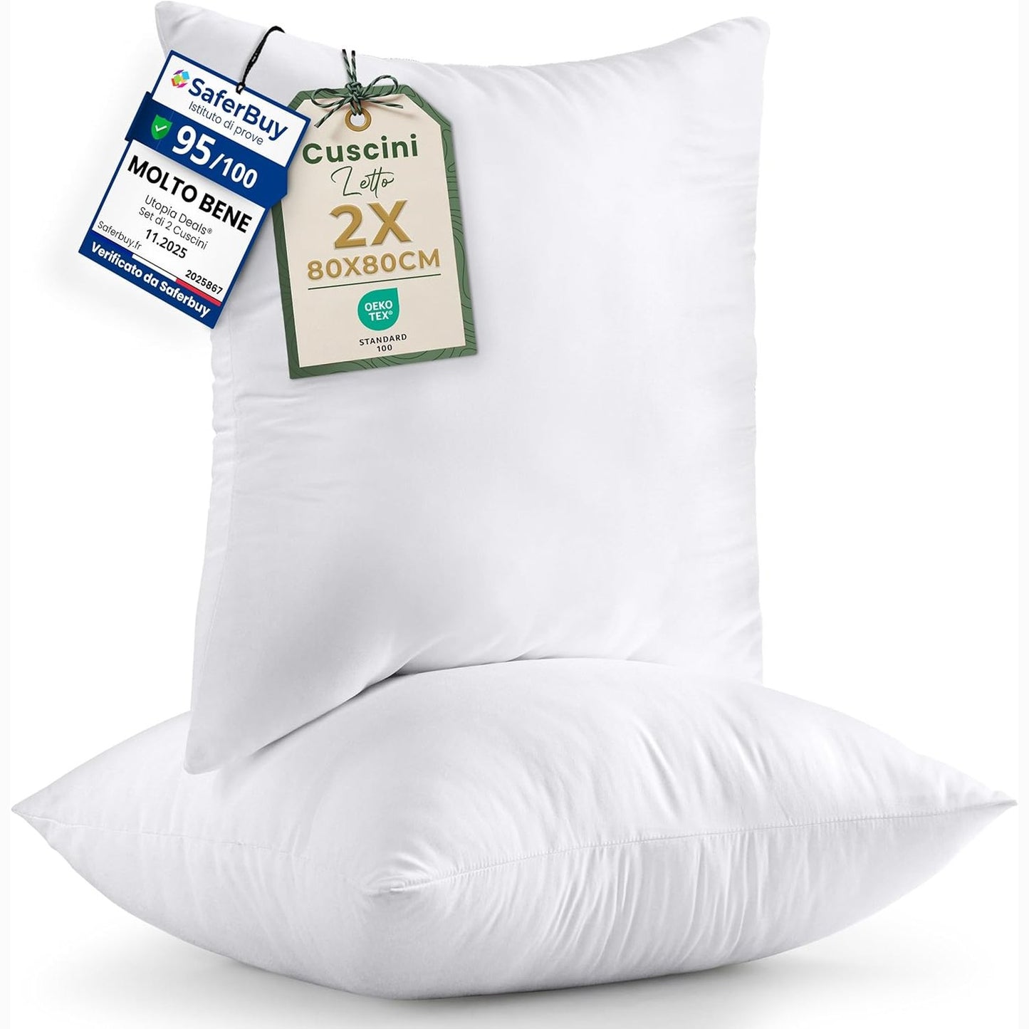 215238 - UTOPIA BEDDING Mbushëse jastëkësh 80 x 80 cm, set prej 2 copësh