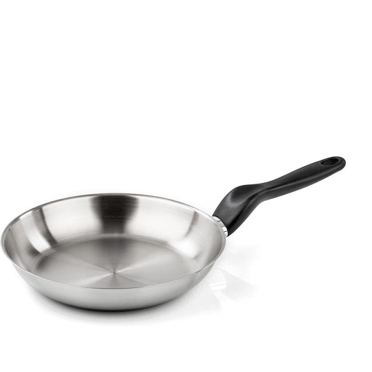 177445 - BARAZZONI Tigan Le Inoxidabili, Çelik I Inoks 18/10, me Fund të Trefishtë, Induksion+Gaz, Pa PFAS, ø28cm, Prodhuar në Itali