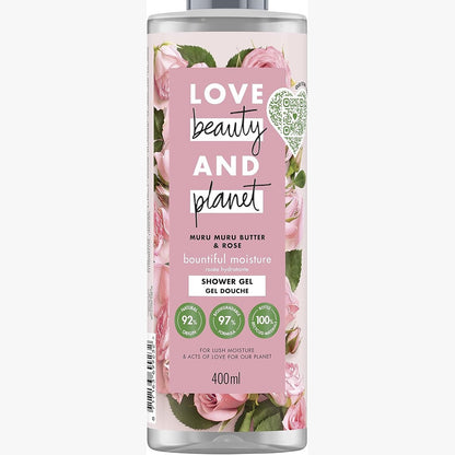315719 - LOVE BEAUTY AND PLANET Xhel dushi Muru Muru Butter & Rose, 400 ml, hidraton lëkurën e thatë