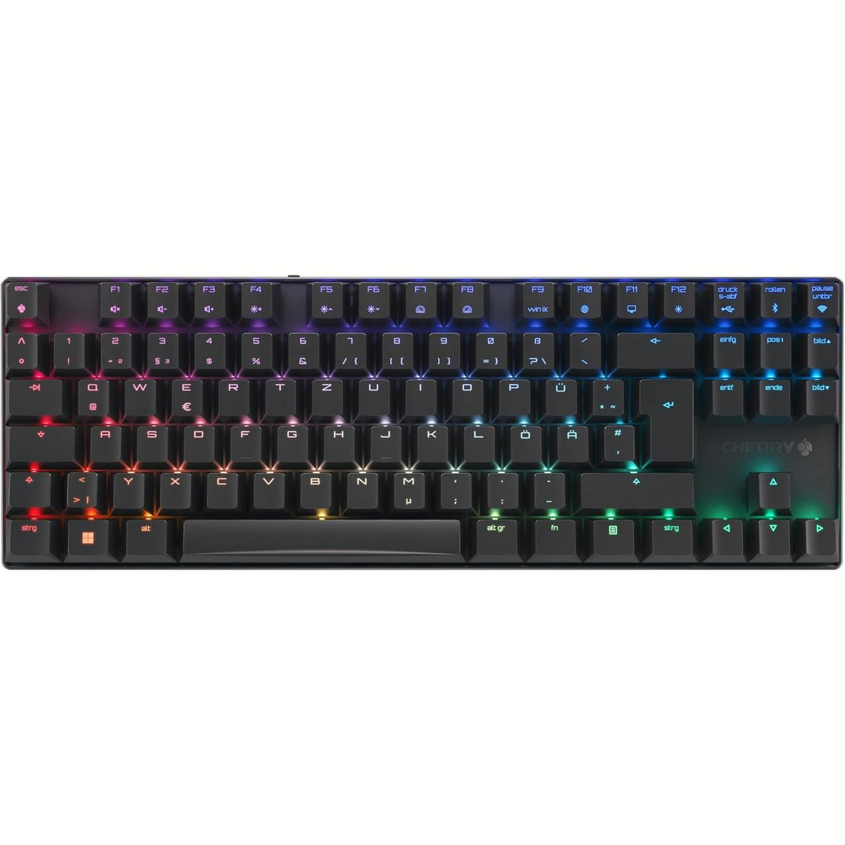 308775 - TASTIERË LOJËRASH pa tel CHERRY MX 8.2 TKL, QWERTZ gjermane, MX2A e kuqe, e zezë