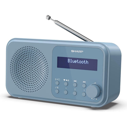 295729 - SHARP DR-P420 (BL) Radio Dixhitale Portative Tokio - DAB/DAB+/FM me RDS - Bluetooth - USB ose Bateri - Blu