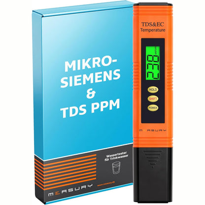 288909 - Matës Mikrosiemens dhe Matës PPM për Ujë, Testues Uji për Ujë të Pijshëm, Matës TDS, Matës EC, Matës Përçueshmërie