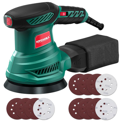 313473 - HYCHIKA Lëmuese ekscentrike 300W, 6 shpejtësi, 13000 rpm, nxjerrje pluhuri