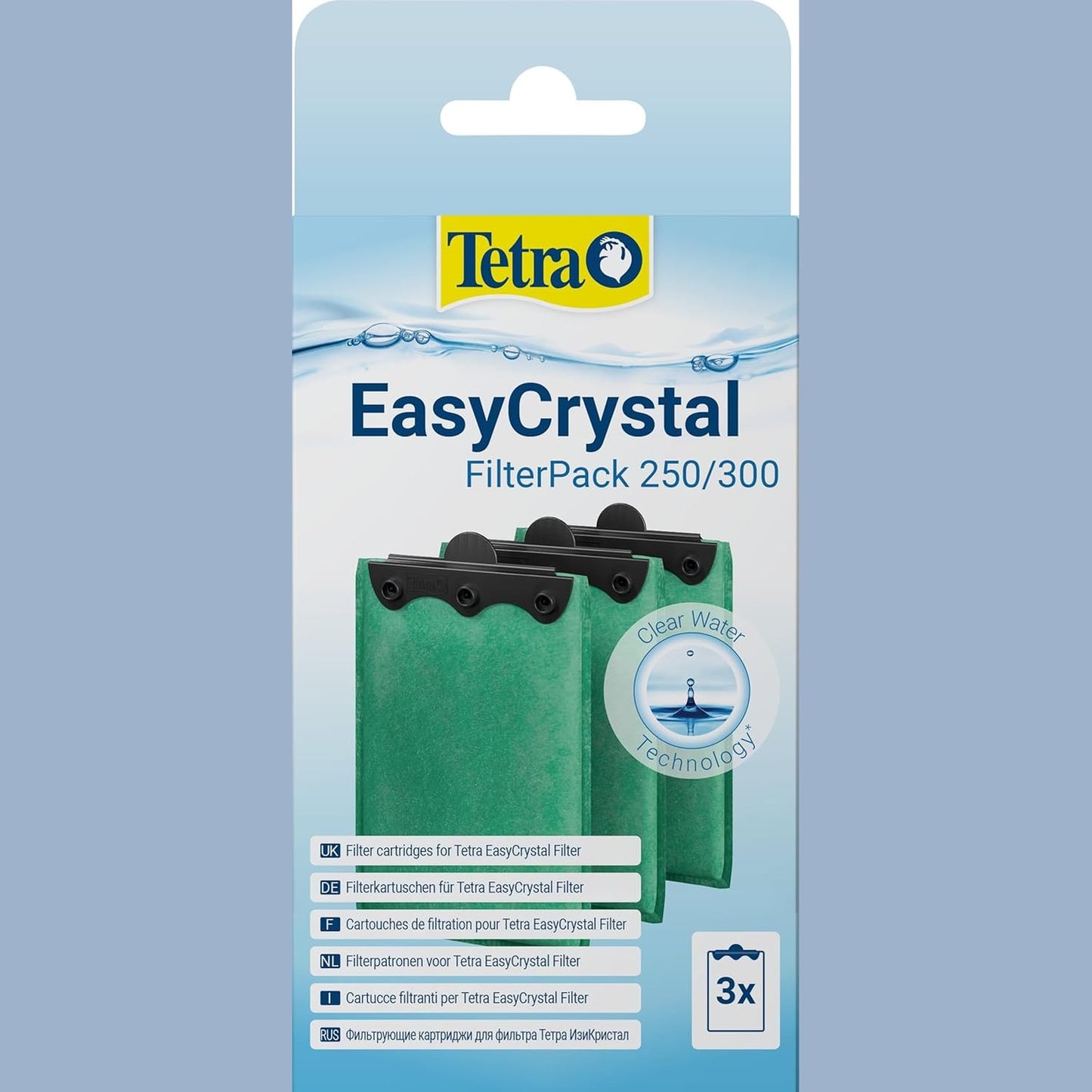 258334 - Tetra - Paketa e Filtrit EasyCrystal 250/300, material filtri për akuariume nga 15-60 litra, 3 copë