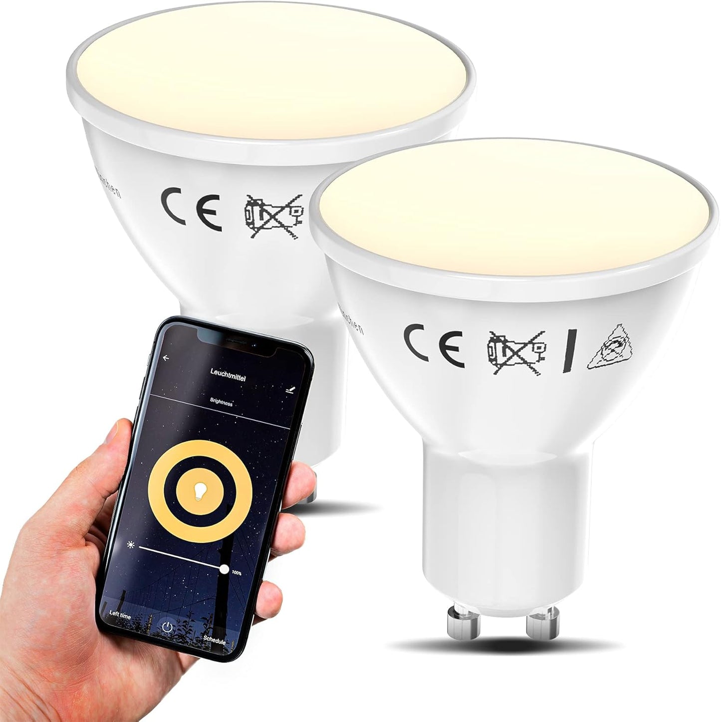 229960 - BKLicht Llambë LED inteligjente GU10, 5.5W, 350 lumen, 5x5.6 cm, e bardhë
