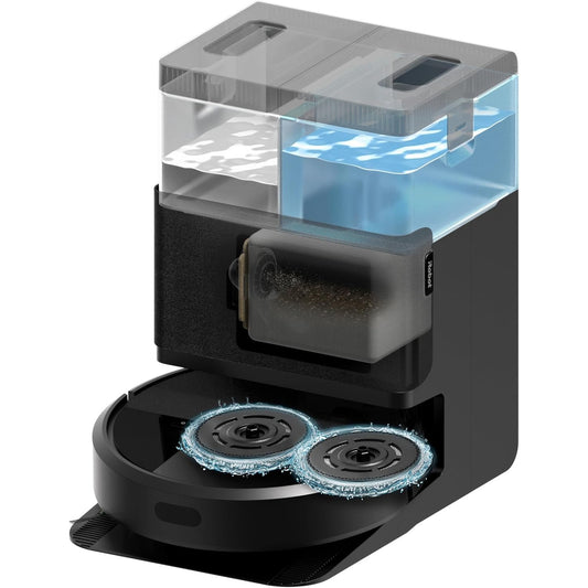 221003 - iRobot Fshesë me korrent robotike Roomba Plus 405 Combo, AutoWash Dock, Clearview LiDAR, 7000Pa, sfungjerë DualClean, SmartScrub, zbulim qilimi, zbrazje 75 ditë, ngjyrë e zezë