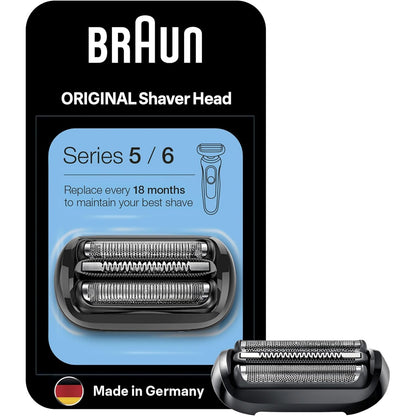 275068 - BRAUN Kokë rroje elektrike Series 5 53B, origjinale e zezë, fletë metalike zëvendësuese për rruajtje të afërt dhe efektive