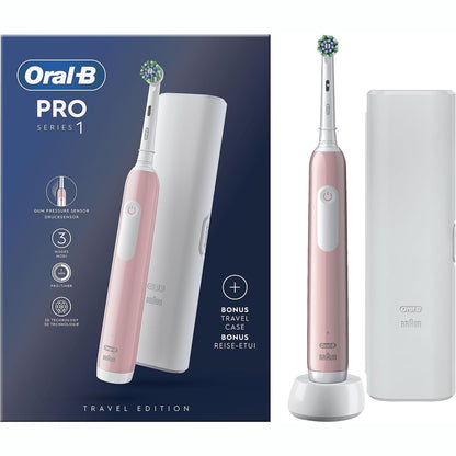 336048 - Furçë dhëmbësh elektrike ORAL-B Pro Series 1, kokë furçe, kuti udhëtimi, rozë