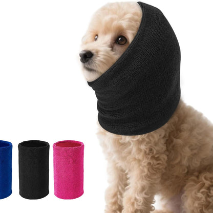 211671 - SLSON - Shirit Veshi për Qen, Masa S, Mbrojtëse Veshësh Anti-Anxhioze, Ndihmon në Uljen e Zhurmës gjatë Bubullimave, Rrufeve, apo Fishekzjarreve, Materiali: Elastik, Ngjyra: E Zezë