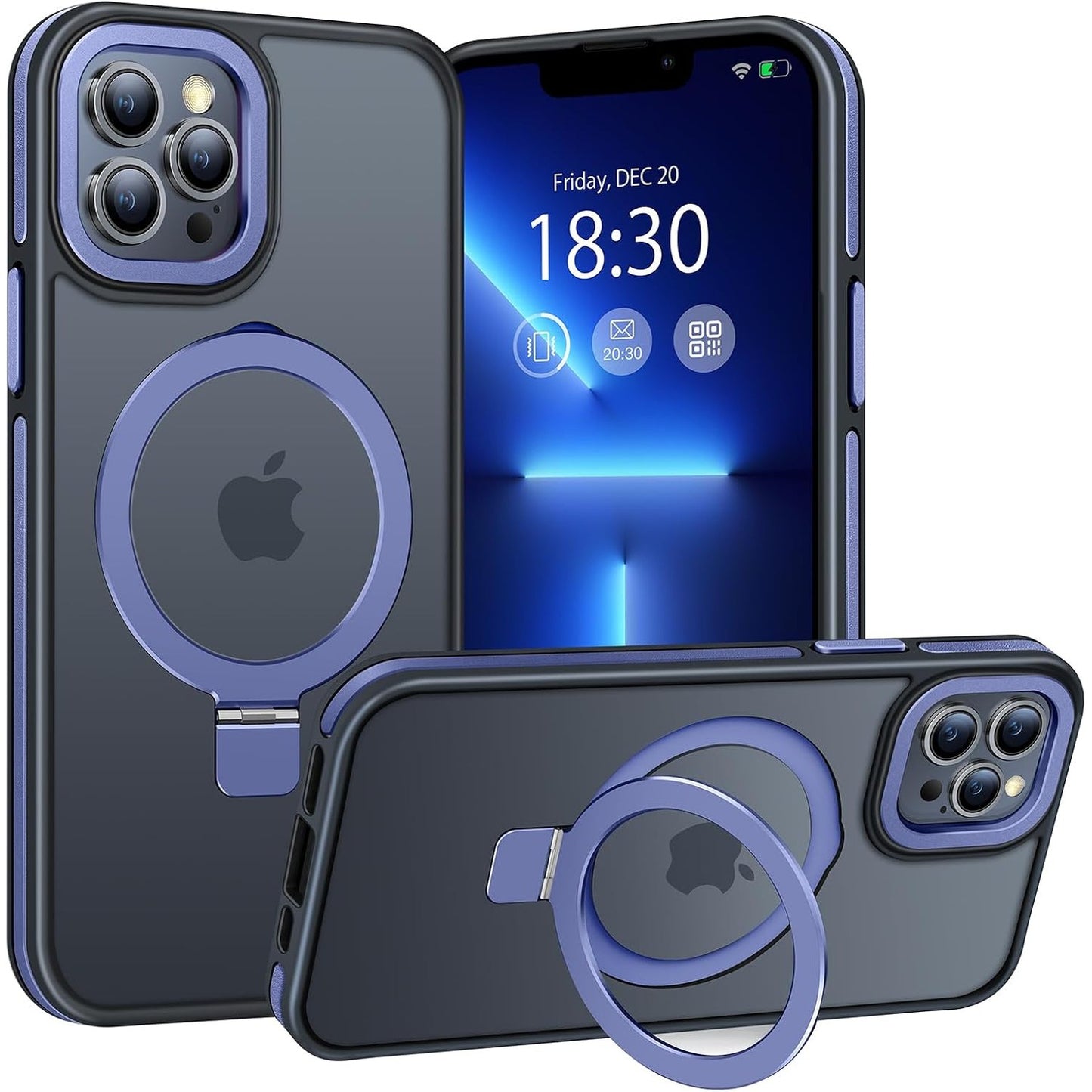 266866 - BENTIACC Mbrojtëse iPhone 11 me Mbështetëse të Padukshme, MagSafe, Mbrojtje Ushtarake, [Transluzive Mat] Mbrojtëse Anti-Gjurmë Gishtërinjsh për iPhone 11 6.1 inç (Jeshile e Errët)
