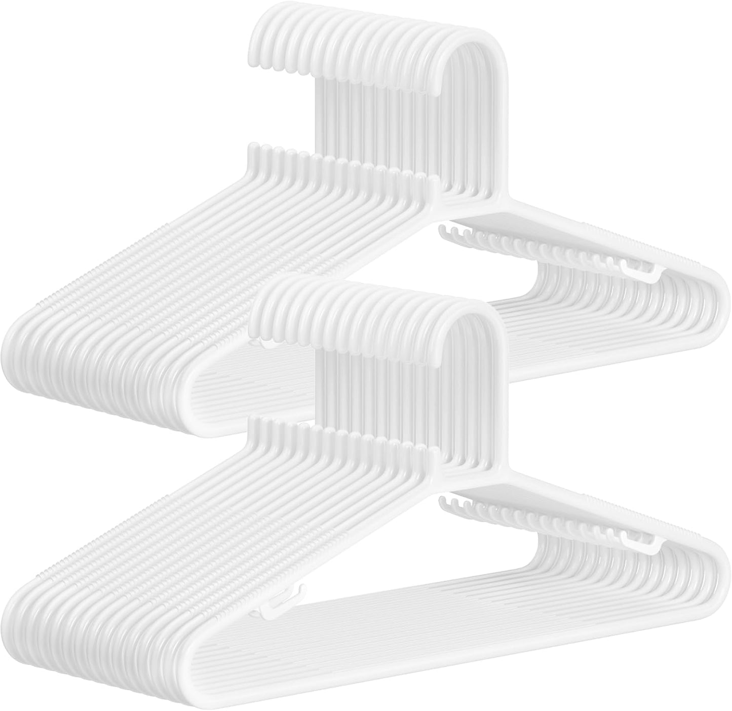 222899 - SONGMICS Set me 50 Varëse Plastike, varëse që kursyen hapësirë, varëse të lehta për pantallona, pallto, fustane, e zezë, CRP009B50