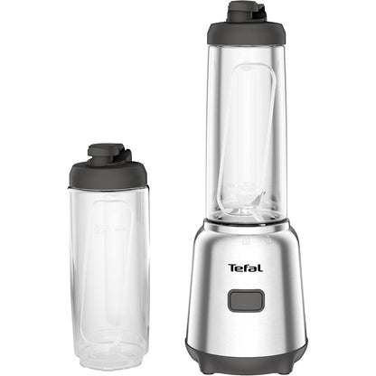 162356 - TEFAL BL15FD Mix and Move - Mikser Mini, 300W, me 2 Shishe Premium Tritan për transportim, Dizajn Kompakt, i lehtë për Pastrim, Tehë të Lëvizshme, Funksionim me një Buton, Ngjyra: Argjendtë/Gri