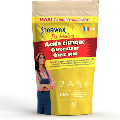 317040 - STARWAX THE FABULOUS Acid citrik, Pastron gëlqeren e pajisjeve shtëpiake, 100% origjinë natyrale, Madhësia maksimale 2.5 kg