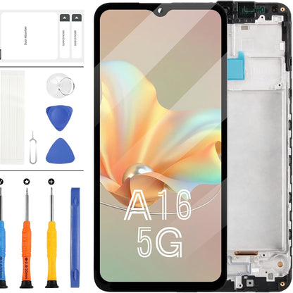 266647 - Zëvendësues i ekranit LCD Incell për Samsung Galaxy A16 5G SM-A166B SM-A166B/DS SM-A166P SM-A166P/DS SM-A166E Kit riparimi për montimin e digjitalizatorit me prekje LCD (i zi me kornizë)