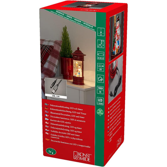 221216 - KONSTSMIDE Kuti Postare me Fener Uji LED, 0.1W, 3 x AA 1.5V (nuk përfshihen), e Kuqe
